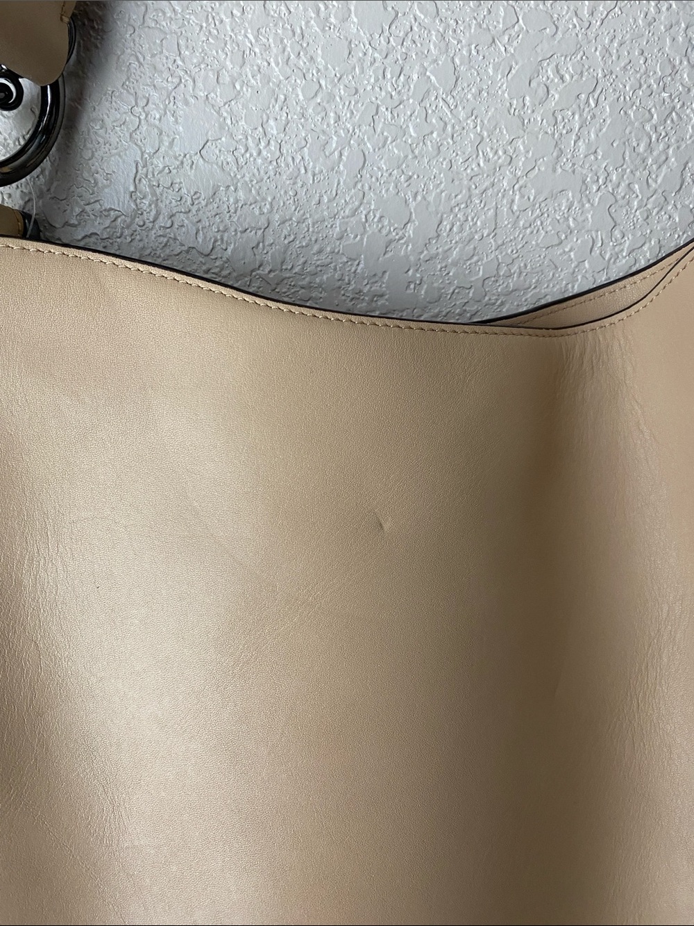 COACH Beachwood Beige Leather Snap NOMAD Hobo Shoulder Bag Purse #36026 - Picture 2 of 16